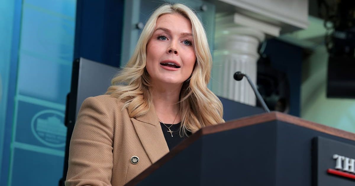 White House Press Secretary Karoline Leavitt has sharply criticized Democrats as the Department of Homeland Security shutdown continues to disrupt air travel across the United States (Getty Images)