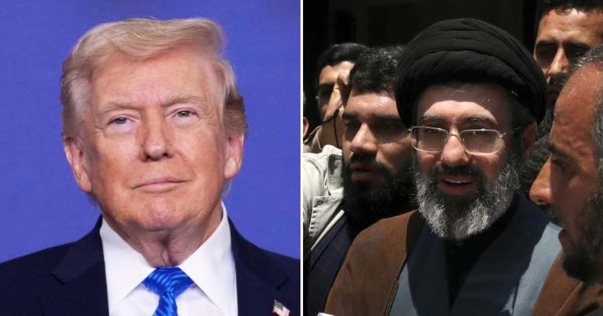 Trump says he is unsure whether Ayatollah Jr is gay or not (AP Photo/Mark Schiefelbein, Getty Images)