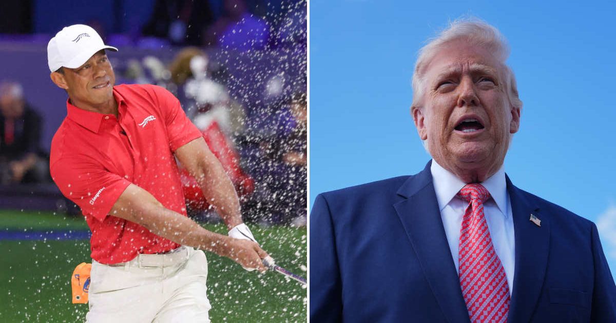 President Trump expressed concern for Tiger Woods after the golfer's DUI arrest following a rollover crash in Florida (AP Photo/Mark Schiefelbein,AP Photo/Reinhold Matay)