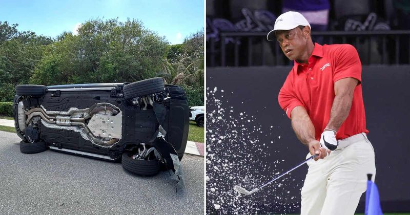 Images reveal Tiger Woods’ SUV flipped in Florida rollover crash