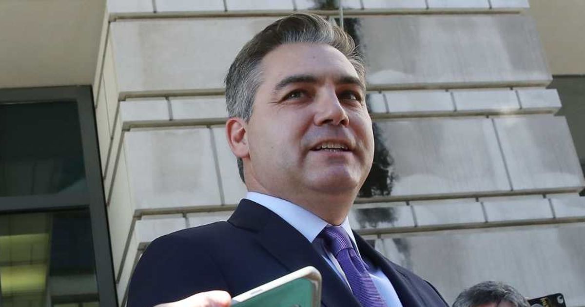 Jim Acosta engaged with the “No Kings” rally protester signs during his podcast (Getty Images)
