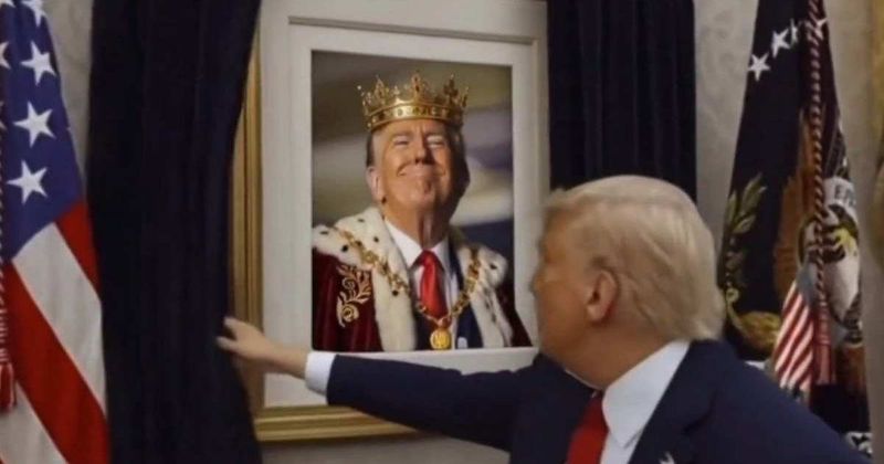 Fact Check: Did Trump unveil a portrait of himself dressed as a king in Oval Office?