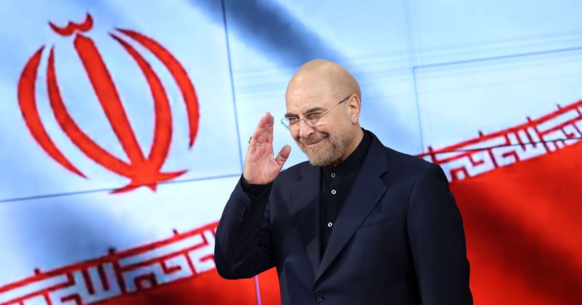 Iranian Parliament Speaker Mohammad Bagher Ghalibaf accused Washington of advancing military aims under the cover of negotiations (Getty Images) 