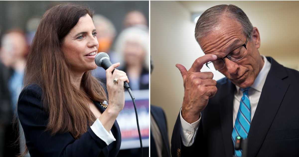 Representative Nancy Mace joined House leadership in criticizing Senator John Thune's move, which they described as a 'midnight surrender' to Democratic demands (Getty Images)