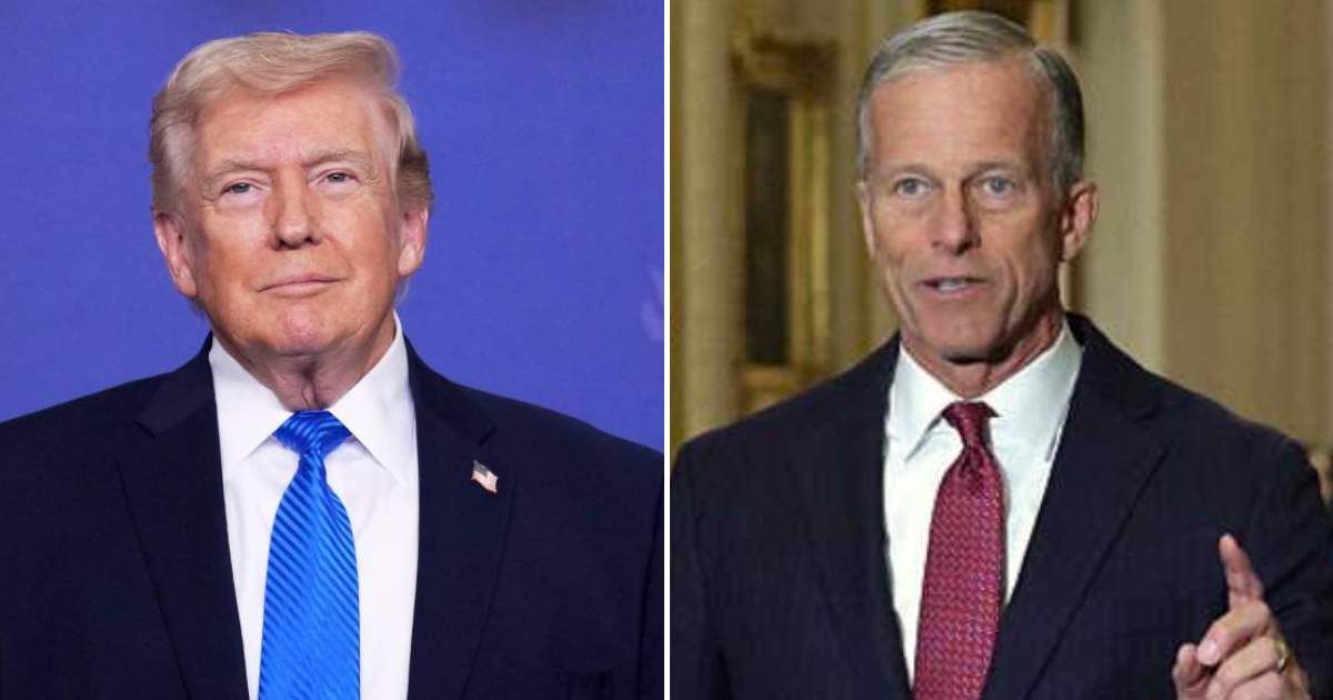 Trump hails John Thune as a  ‘high-quality person’ and asks him to lead efforts to end filibuster for passing the SAVE America Act (AP Photo/Mark Schiefelbein, Getty Images)