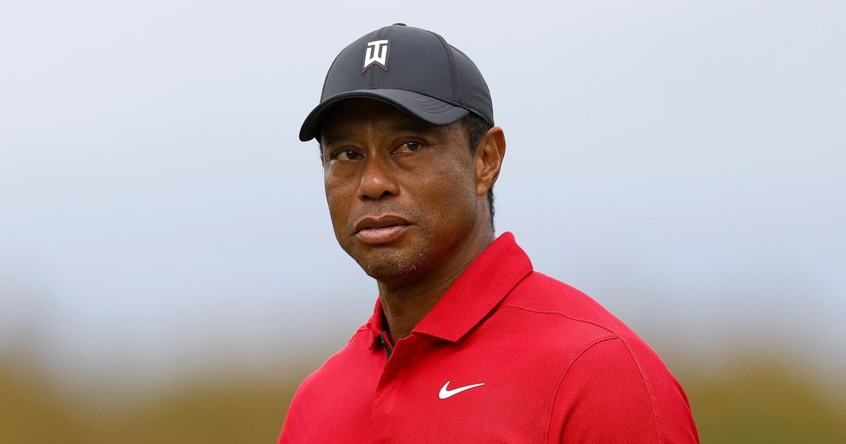 An online post claimed Secret Service banned Tiger Woods from driving Donald Trump’s grandchildren (Mike Ehrmann/Getty Images)