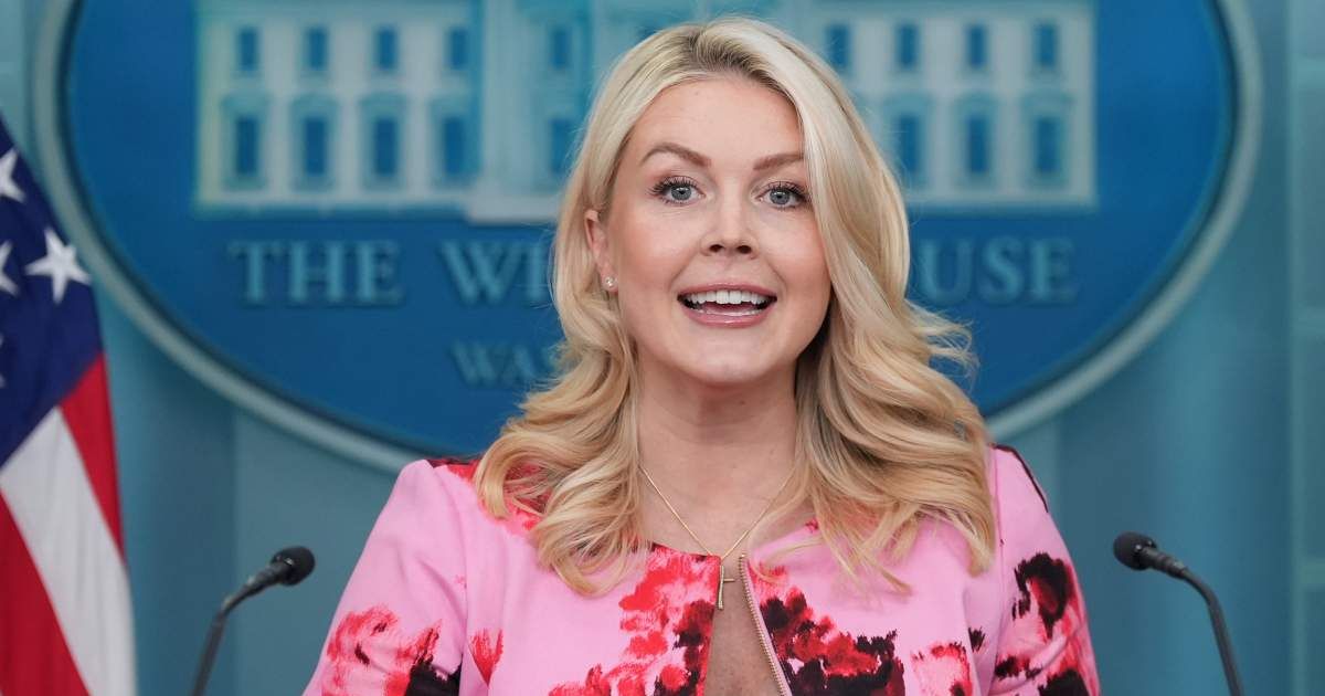 White House Press Secretary Karoline Leavitt addresses reporters in the James Brady Press Briefing Room at the White House on March 30, 2026, in Washington (AP Photo/Alex Brandon)