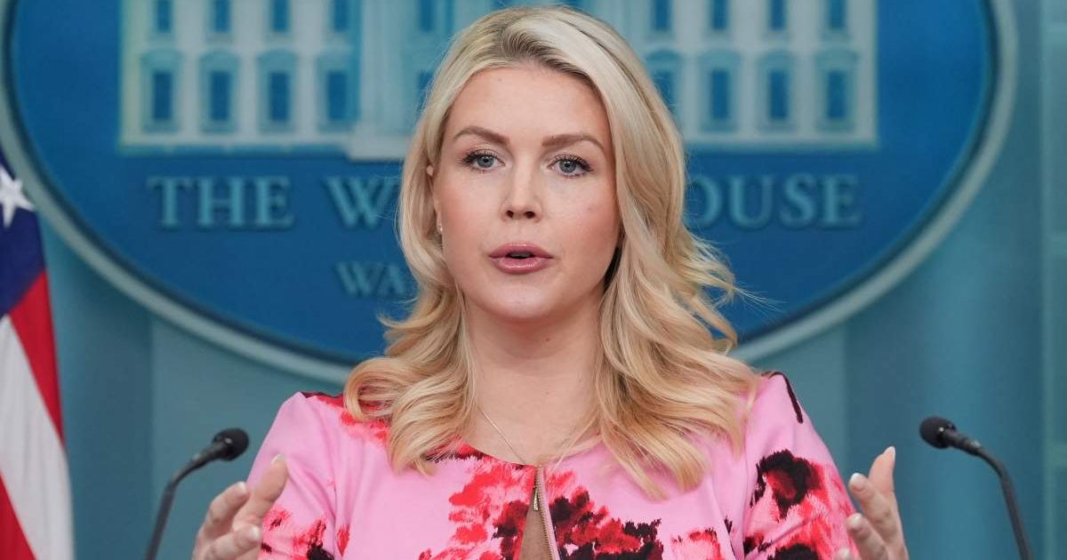 White House Press Secretary Karoline Leavitt speaks with reporters in the James Brady Press Briefing Room at the White House, Monday, March 30, 2026, in Washington (AP Photo/Alex Brandon)