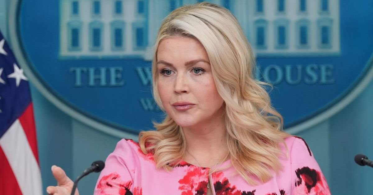 White House press secretary Karoline Leavitt shuts down reporter who questioned Trump's latest threat against Iran (AP Photo/Alex Brandon)