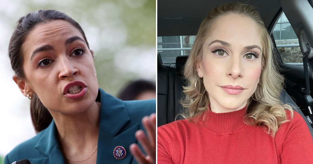 Alexandria Ocasio-Cortez and Ana Kasparian clashed online over Israel funding (Getty Images, @anakasparianofficial/Instagram)