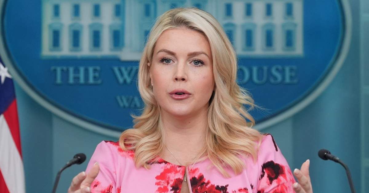 White House press secretary Karoline Leavitt speaks with reporters in the James Brady Press Briefing Room at the White House, Monday, March 30, 2026, in Washington (AP Photo/Alex Brandon)