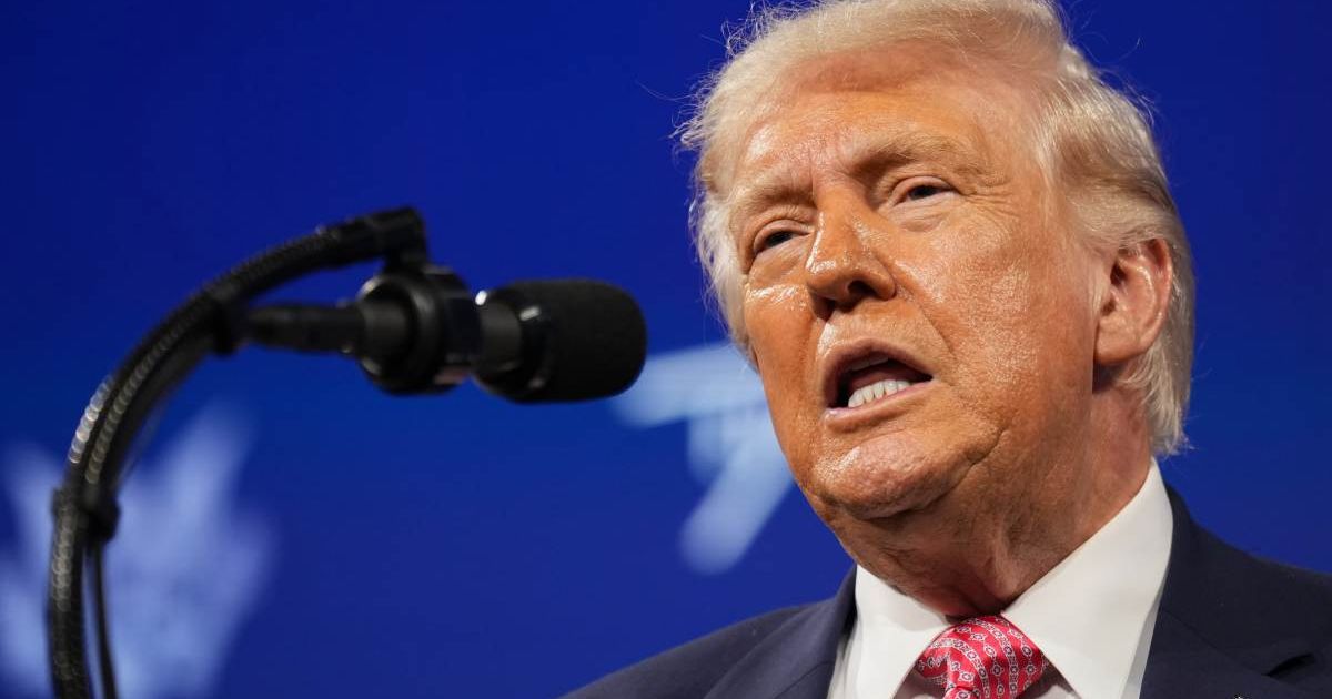 President Donald Trump said the Iran war may end soon and the Strait of Hormuz could reopen without US military action (AP Photo/Mark Schiefelbein)