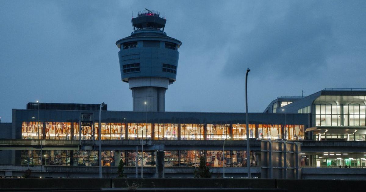 A control tower is seen at Laguardia International Airport on November 8, 2025, in New York (AP Photo/Olga Fedorova, File)