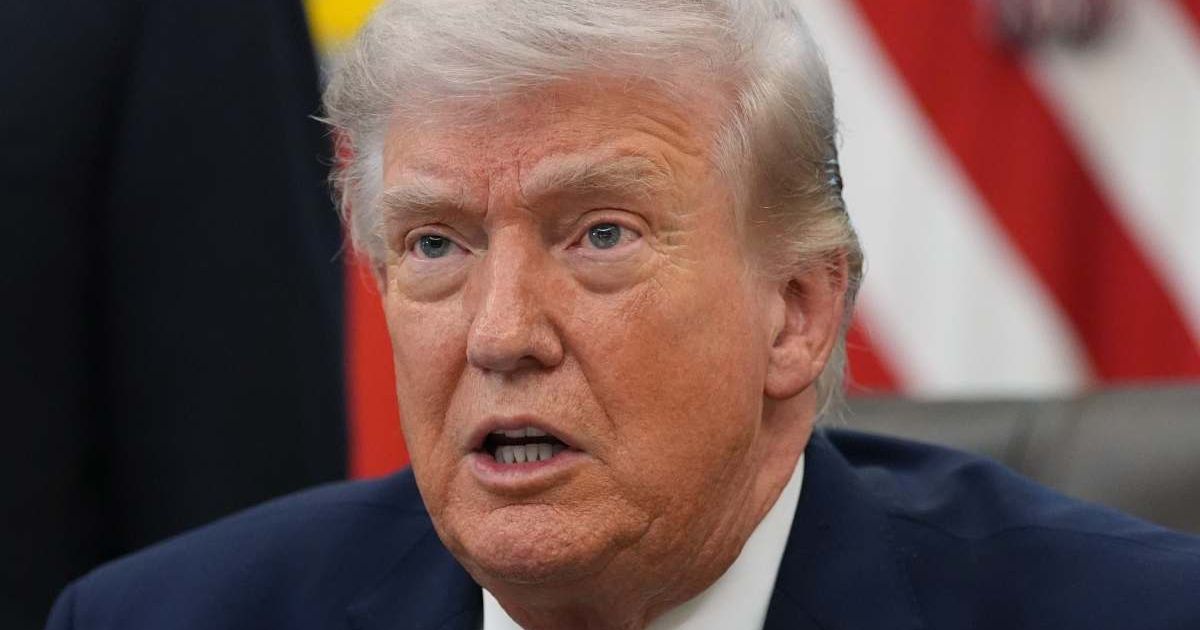 President Donald Trump takes questions from reporters following the signing of an executive order in the Oval Office, March 31, 2026, in Washington (AP Photo/Alex Brandon)