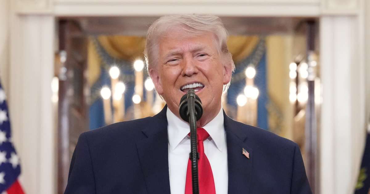 President Donald Trump spoke about the Iran war from the Cross Hall of the White House on April 1, 2026, in Washington (AP Photo)