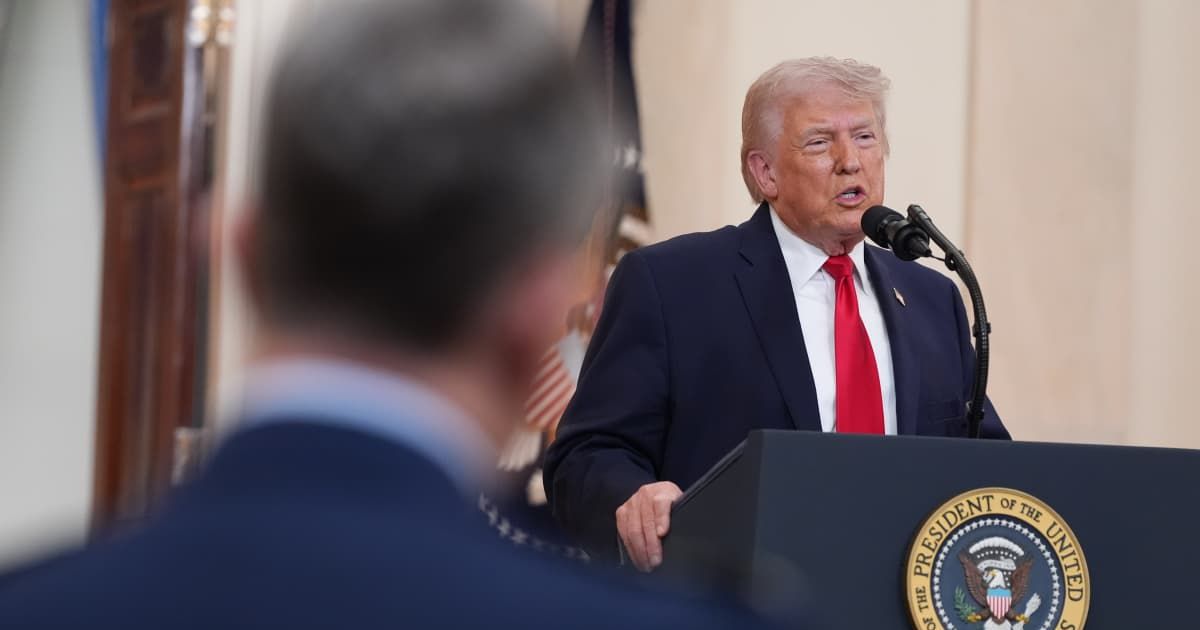 President Donald Trump addressed the nation from the White House and spoke about the necessity of Iran war (AP Photo/Alex Brandon, Pool)