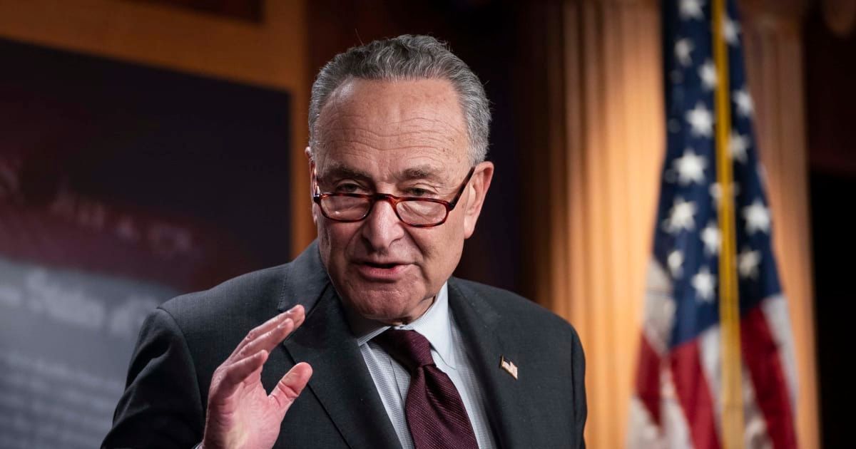 Schumer’s response added to growing political reactions after Trump addressed the nation about the Iran conflict (Getty Images)