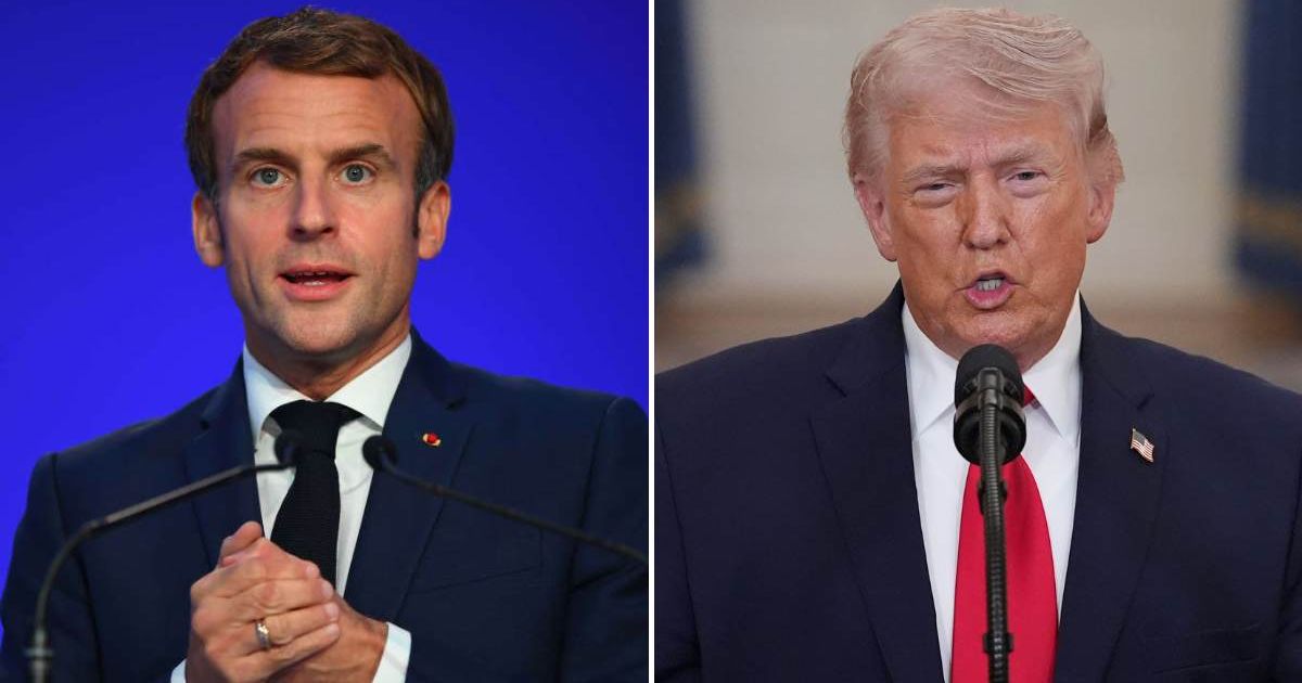 Trump mocked Macron over NATO and French naval support, targeting the French president’s marriage during a White House event (Andy Buchanan - Pool/Getty Images, AP Photo/Alex Brandon, Pool)