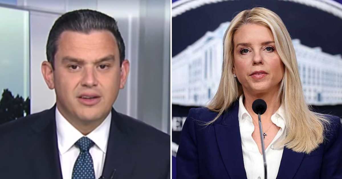 Fox News' David Spunt said the Epstein controversy kept Pam Bondi under President Donald Trump's scrutiny, ultimately contributing to her removal from the attorney general post (Screengrab/ Fox News/ YouTube, Getty Images)