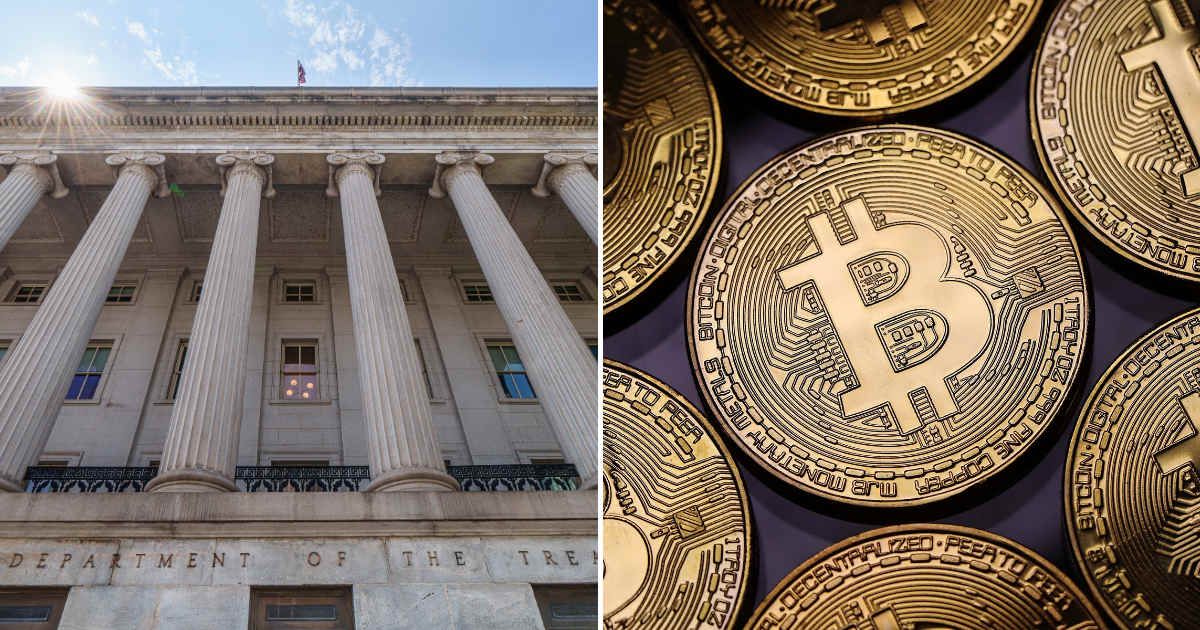 A social media rumor claims that the Treasury approved a plan to swap paper currency for government-issued cryptocurrency and physical gold coins (Getty Images)