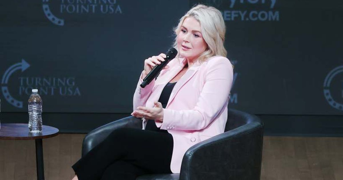 Karoline Leavitt spoke at Turning Point USA’s George Washington University stop, sharing how she joined the White House (Anna Moneymaker/Getty Images)