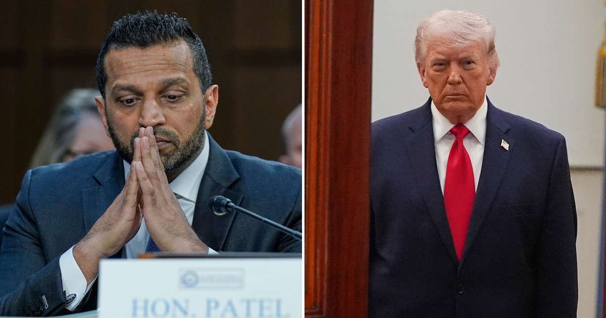 A viral rumor claims that President Donald Trump is considering replacing Kash Patel as FBI Director (AP Photos)