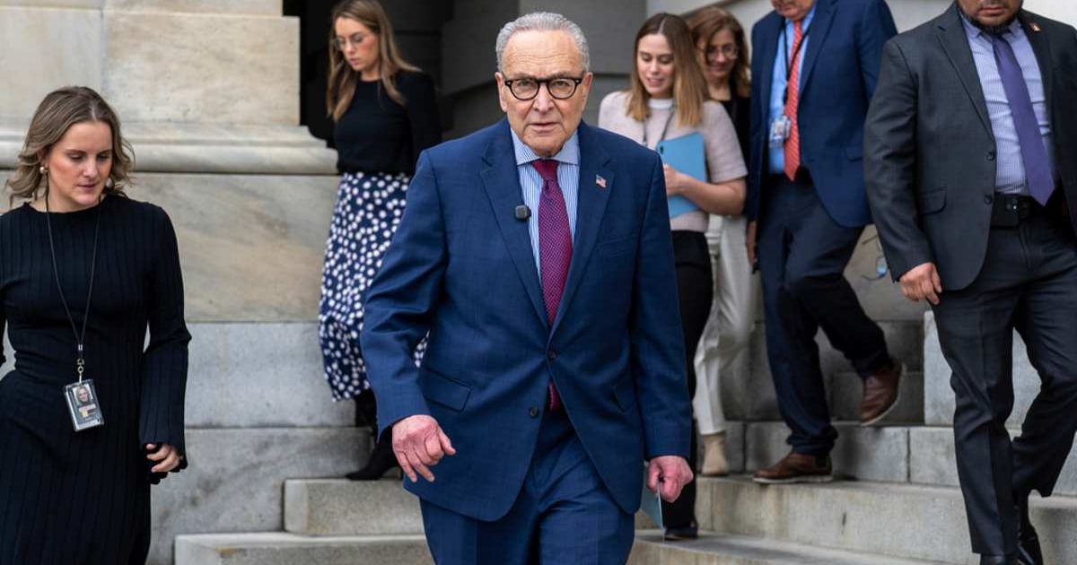 Sen Chuck Schumer pointed to the proposed $1.5 trillion military spending, arguing it came at the expense of programs many Americans rely on (AP Photo/J Scott Applewhite)