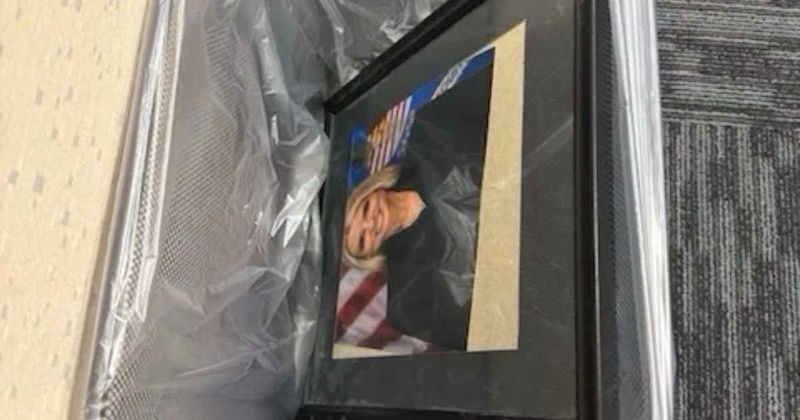 Fact Check: Was Pam Bondi’s portrait removed and thrown in a trash bin after Trump fired her?