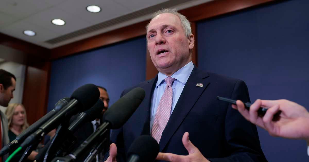 House Majority Leader Steve Scalise (R-LA) was seen leaving a seafood store in Orange Beach, Alabama during the congressional recess (Heather Diehl/Getty Images)