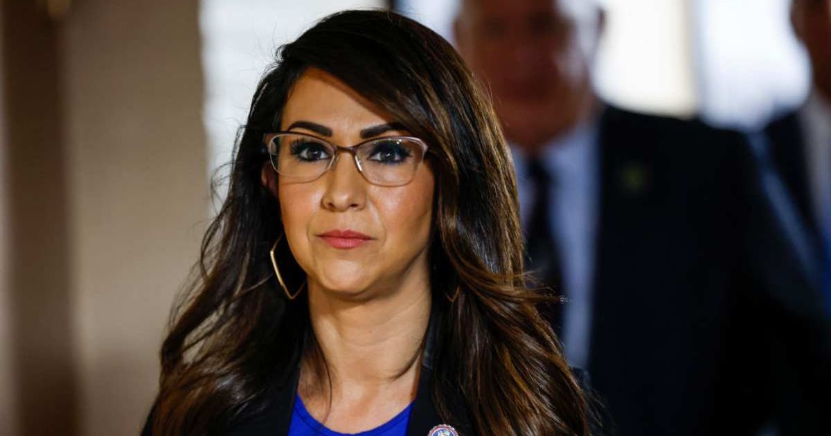 MAGA supporters reacted angrily after Lauren Boebert posted a photo from Opening Day at Coors Field alongside Democratic Governor Jared Polis (Getty Images)