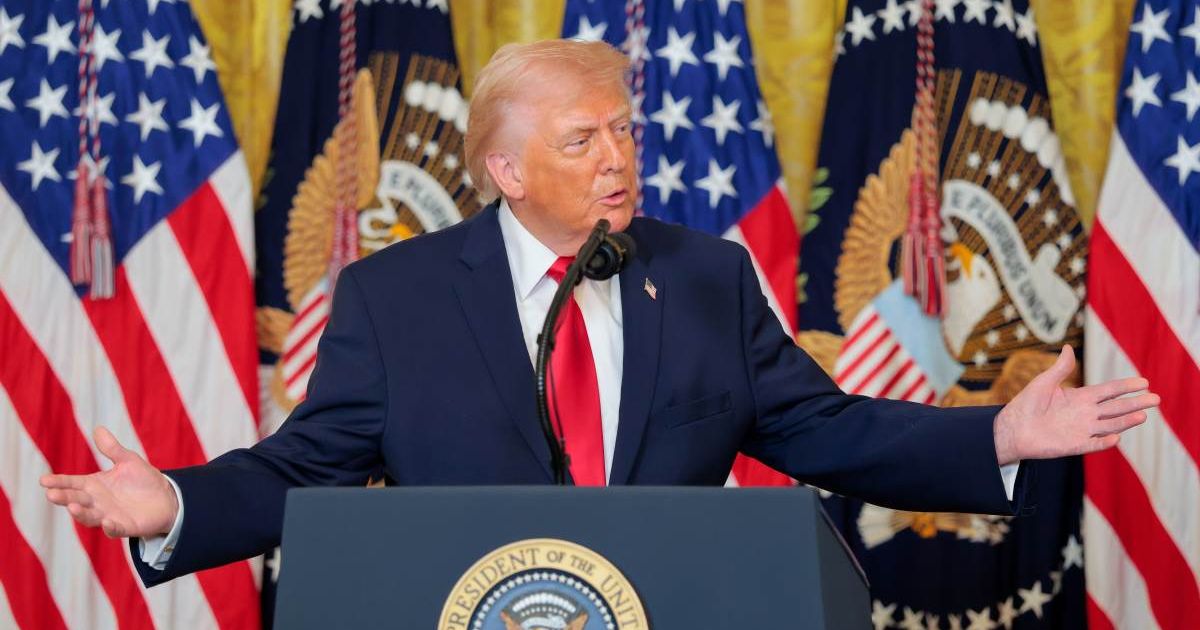 Donald Trump touted his economic policies while reacting to the US adding 178,000 jobs in March (Heather Diehl/Getty Images)