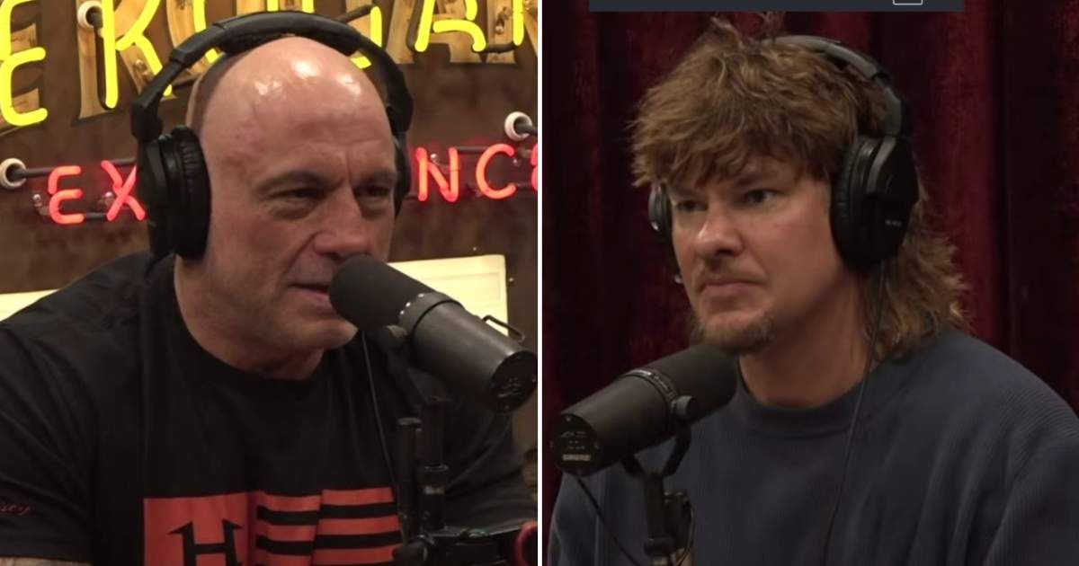 Joe Rogan and Theo Von discussed Trump and the Iran war on 'The Joe Rogan Experience' podcast (Screengrab/@joerogan/YouTube)
