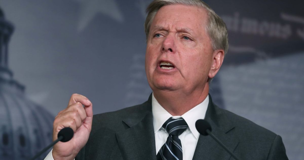 Following a morning call with President Donald Trump, Senator Lindsey Graham warned that a 'massive military operation' awaited Iran if it refused a diplomatic solution (Getty Images)