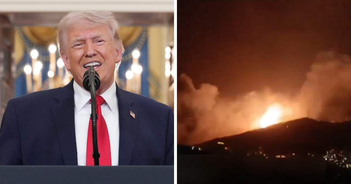 Donald Trump shared video of missile strikes over Tehran amid escalating US-Iran tensions (AP Photo, Screengrab/@TrumpTruthOnX/ X)
