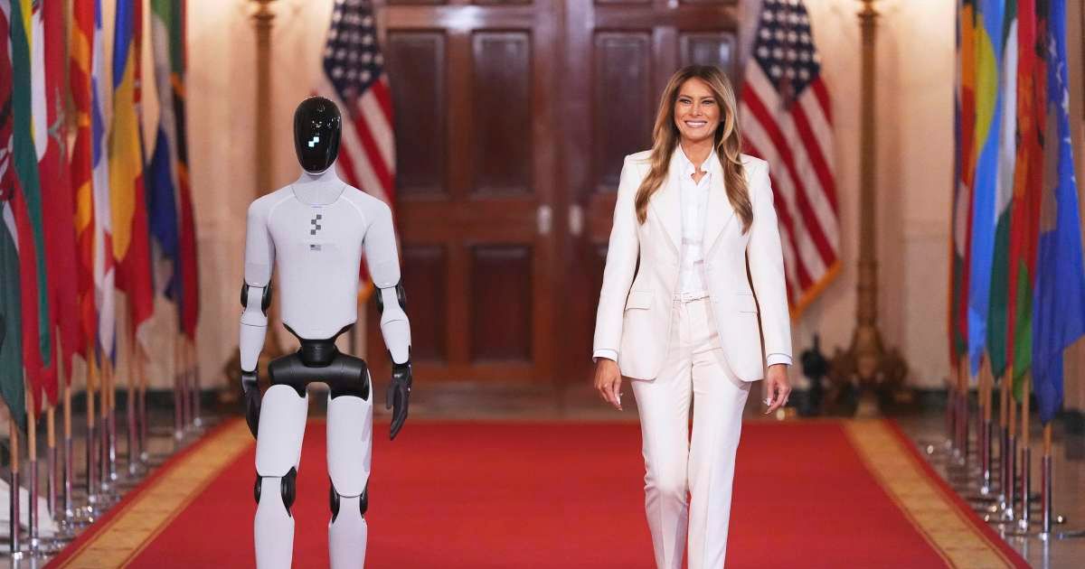 Melania Trump argued in a recent op-ed published on April 4 that artificial intelligence should be embraced in classrooms to secure America’s leadership in an AI-driven future (AP Photo/Jacquelyn Martin)