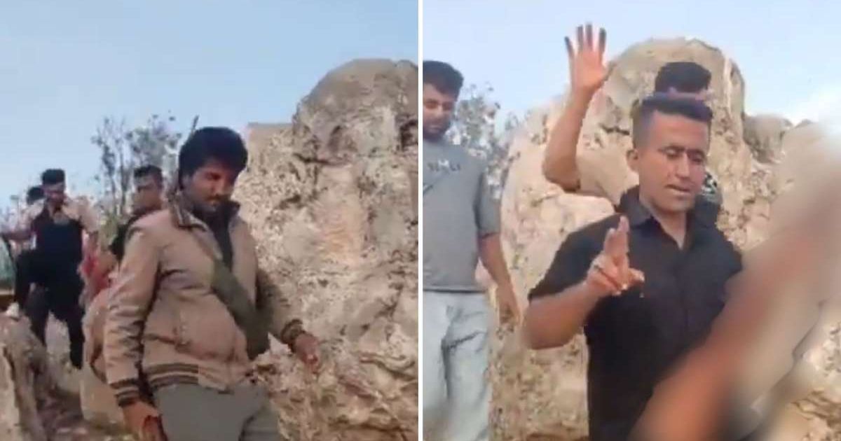 Footage released by Fars showed what it described as nomadic Bakhtiari tribesmen carrying rifles and moving through mountainous terrain in Khuzestan province (Screengrab/X/@TruthTrumpPost)
