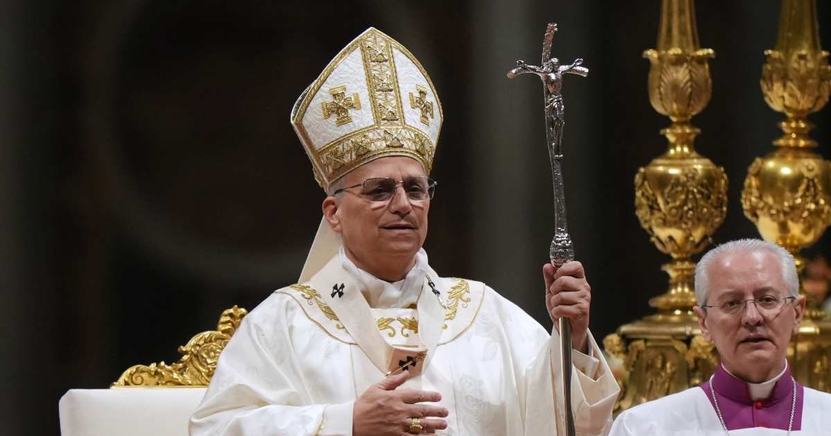 Pope Leo XIV leads the Easter Vigil inside St Peter's Basilica at the Vatican, Saturday, April 4, 2026 (AP Photo/Andrew Medichini)