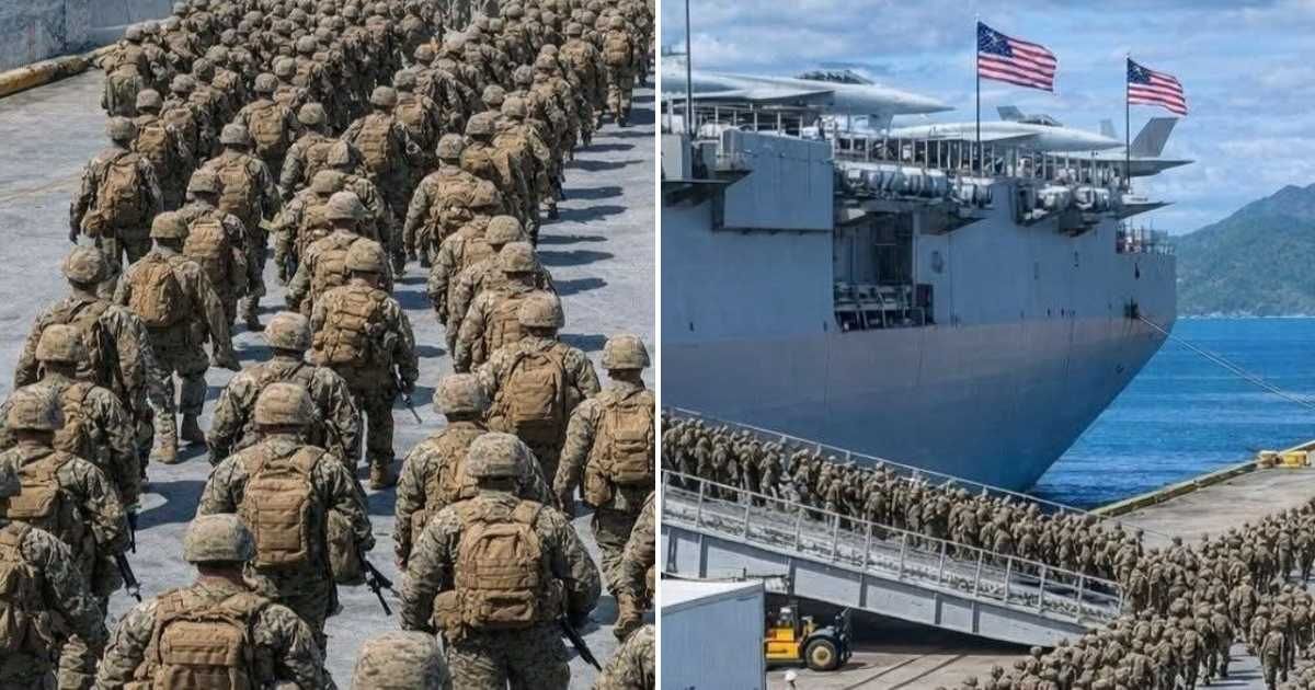 A viral social media post claims that the US is deploying around 5,000 Marines to the strategic Strait of Hormuz (Aleeya Z/Facebook)