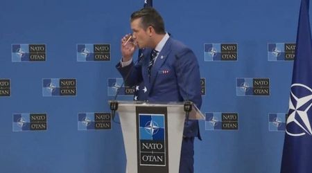 Fact Check: Does the video show Pete Hegseth drinking alcohol during a press conference?
