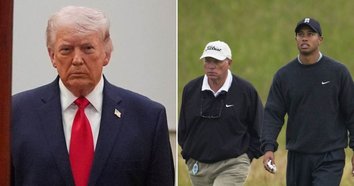 Tiger Woods’ former coach Butch Harmon spoke about Donald Trump’s personality and Augusta National ahead of the Masters (AP Photo/Alex Brandon, Pool, Ross Kinnaird/Getty Images)