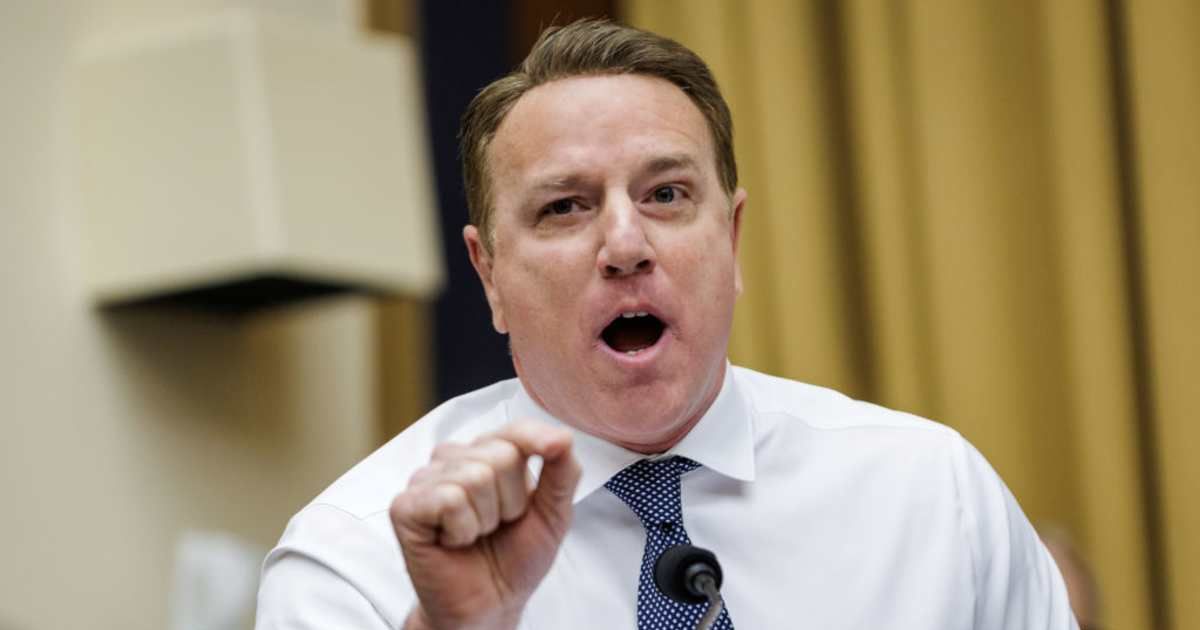 Rep Pat Fallon (R-TX) gets into a heated exchange with US Secret Service Acting Director Ronald Rowe Jr during a hearing of the House Task Force on the attempted assassination of Donald J Trump (Getty Images)