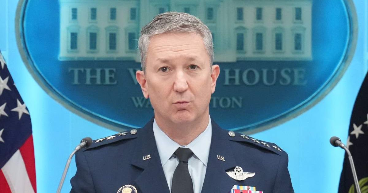 General Dan Caine said a US mission rescued two airmen in Iran after an F-15 was shot down, with 170 aircraft deployed amid heavy enemy fire (AP Photo/Mark Schiefelbein)