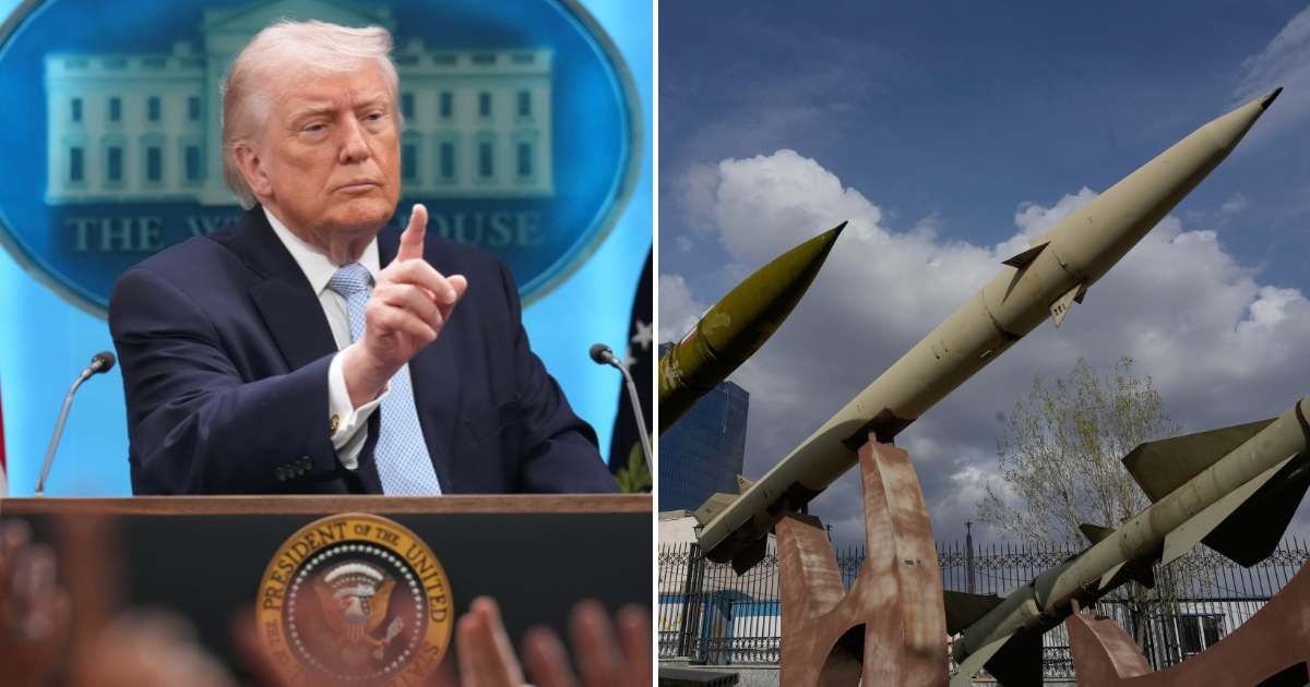 Donald Trump claimed that Iran has no ‘anti-aircraft’ weaponry days after dual air attacks (AP Photos)