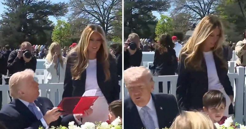 'Who is that?': Child asks about Melania, Trump replies ‘She’s a movie star from Hollywood’