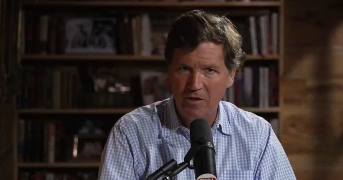 Tucker Carlson criticized Donald Trump’s Easter message, arguing that invoking religion while issuing threats risked disrespecting faith (Screengrab/@allenanalysis/X)