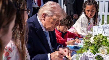 Trump jabs at Joe Biden’s ‘autopen’ use during playful moment with children at Easter Egg Roll event