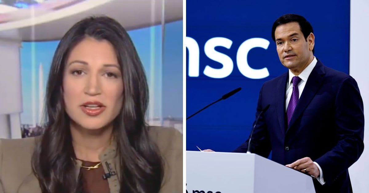  Katie Miller questioned the safety provided to Iranian elites in Europe (Johannes Simon/Getty Images, Screengrab/X@nicksorter)