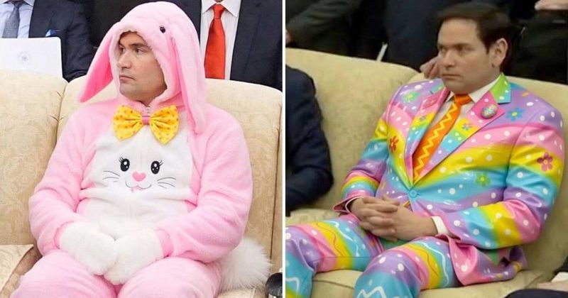 10 viral memes mock Marco Rubio as Easter Bunny after White House Easter event