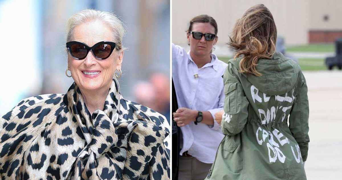 Meryl Streep spoke about the green jacket worn by Melania Trump in 2018 on her way to see migrant children (GC Images, Getty Images)