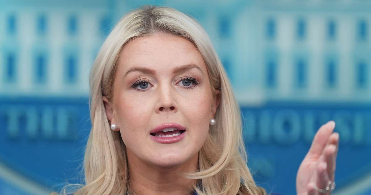 White House Press Secretary Karoline Leavitt speaks with reporters in the James Brady Press Briefing Room at the White House, Wednesday, April 8, 2026, in Washington (AP Photo/Alex Brandon)